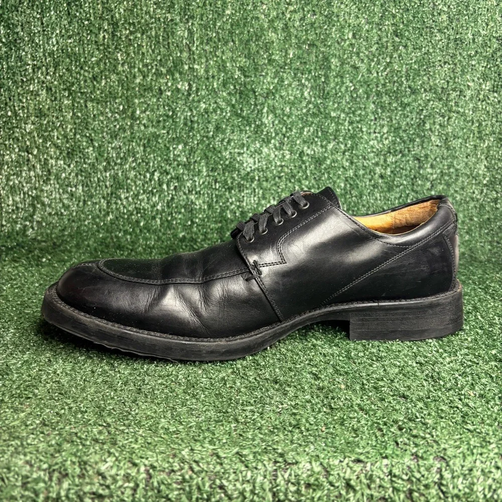 Johnston Murphy‎ Apron Toe Lace Up Leather Oxford Dress Shoe Black Mens 11.5 M